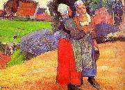 Paul Gauguin Breton Peasants oil on canvas